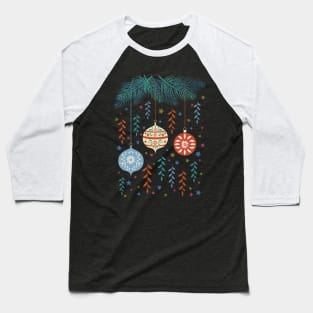 Folk Art Christmas Ornaments Baseball T-Shirt